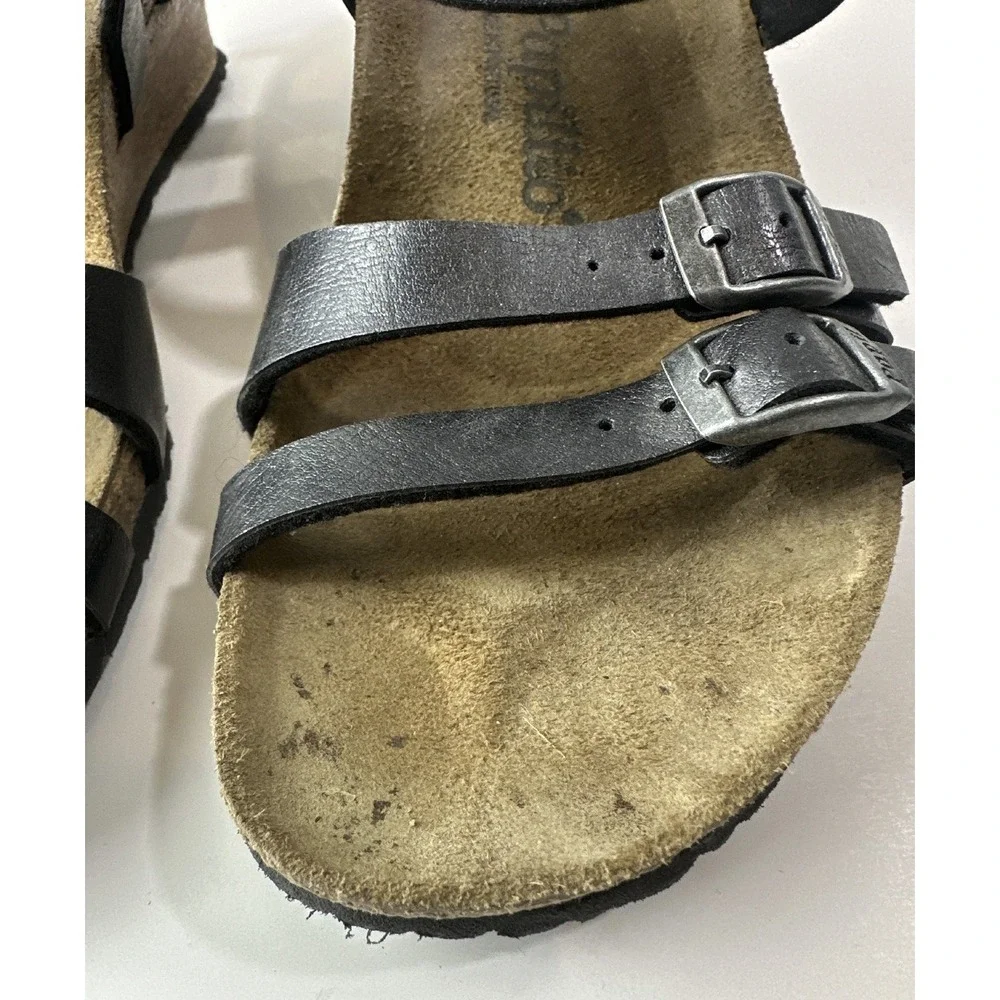 Birkenstock Papillio Ellen Wedge Sandals Women's 39 US 8 - 8.5 Black Strappy - Picture 6 of 12